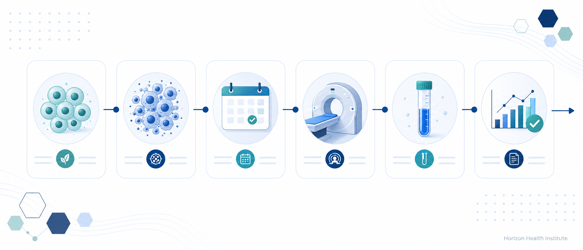 Professional medical illustration showing adult cancer education, screening, diagnosis, and follow-up care.