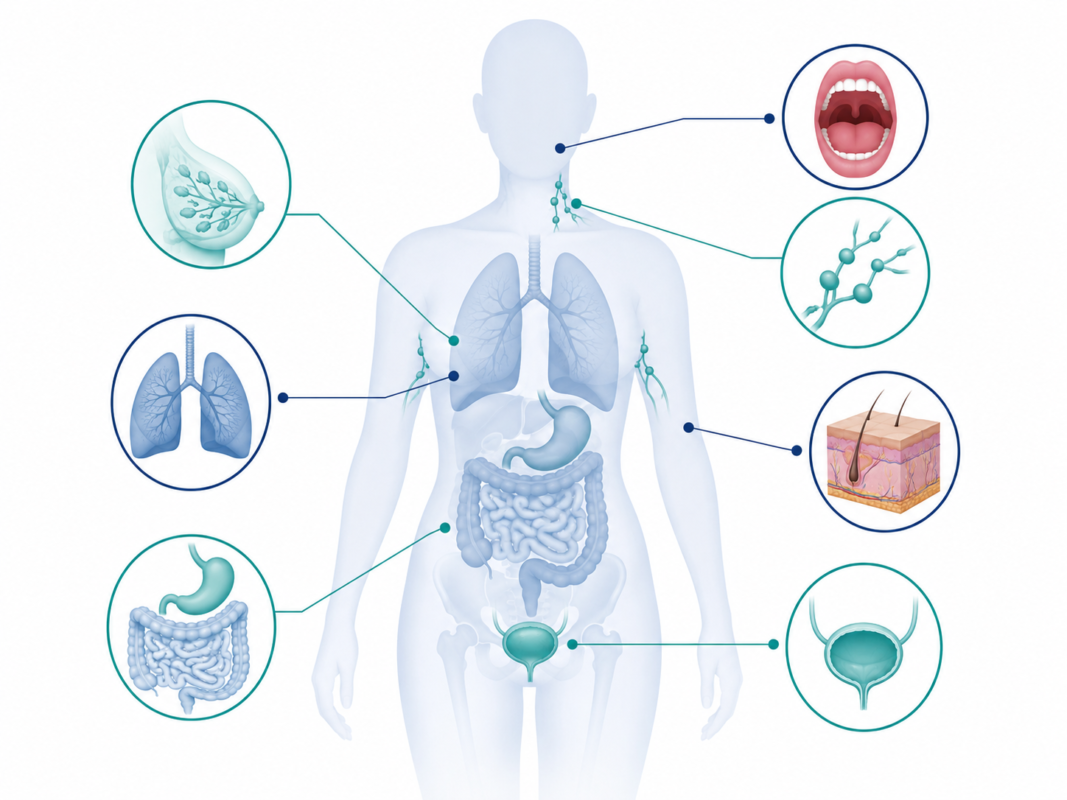 Cancer screening and early detection in the United States educational illustration