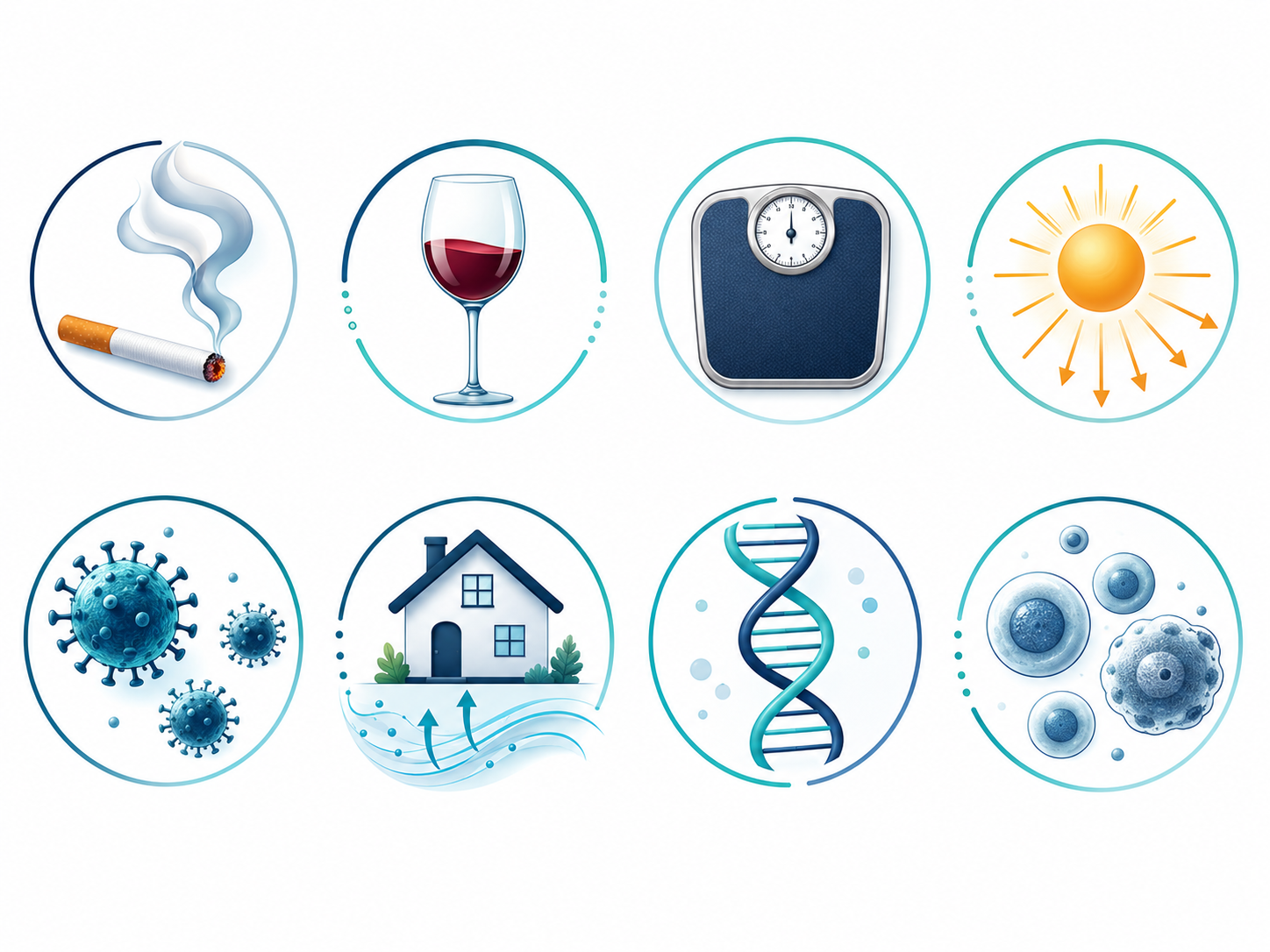 Common cancer risk factors including lifestyle environment infections and genetics