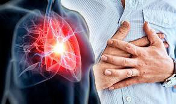 Doctor reviewing cardiovascular risk factors with patient including blood pressure and cholesterol levels