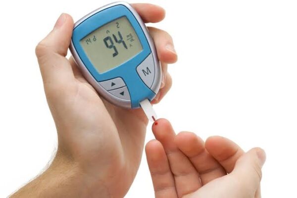 Blood sugar log showing structured glucose tracking with fasting post-meal and bedtime readings organized by date and time