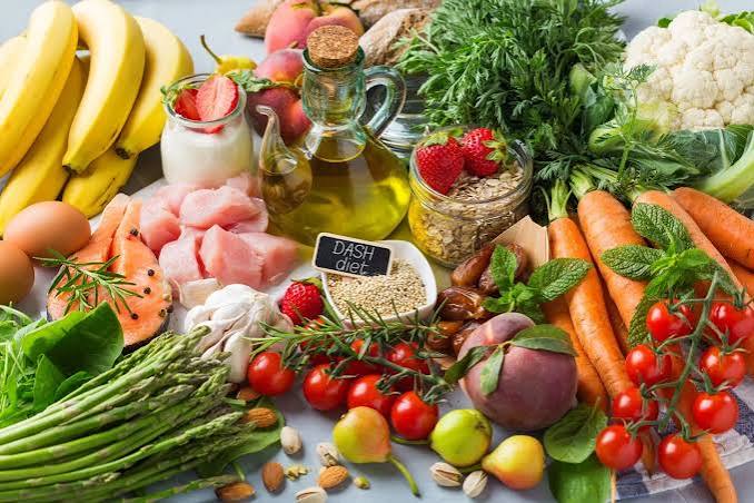 Diverse adults eating healthy DASH diet meals to support blood pressure management
