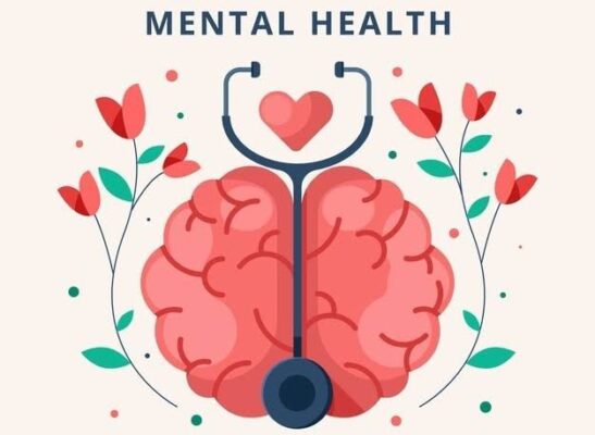 Heart disease and mental health connection showing depression and anxiety increasing cardiovascular risk