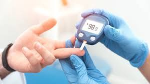 Morning blood sugar testing showing fasting glucose level taken before breakfast to assess overnight glucose regulation and dawn phenomenon