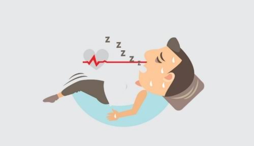 Sleep apnea and heart disease — person sleeping with CPAP machine for cardiovascular protection