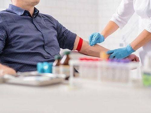 doctor explaining type 2 diabetes diagnosis results including A1C and fasting blood glucose tests