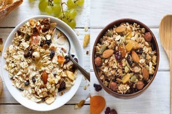 whole grains and blood sugar — oats, barley, quinoa, and brown rice arranged showing low glycemic whole grain options
