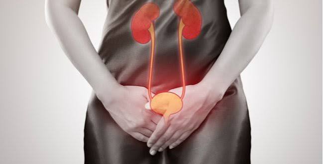 Chart comparing common urinary health conditions including UTI, overactive bladder, and stress incontinence symptoms