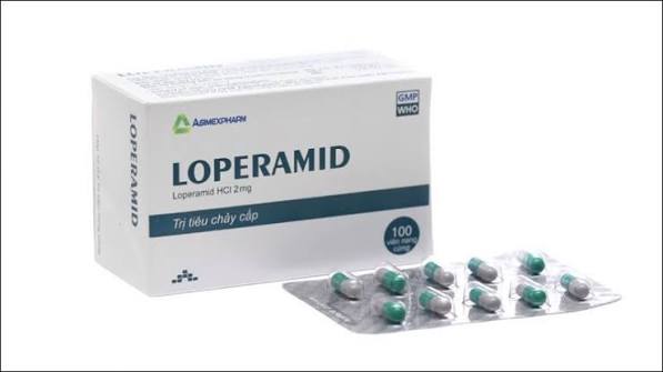 Anti-diarrheal medications including loperamide tablets and bismuth subsalicylate liquid showing the two main classes of anti-diarrheal drugs available over the counter