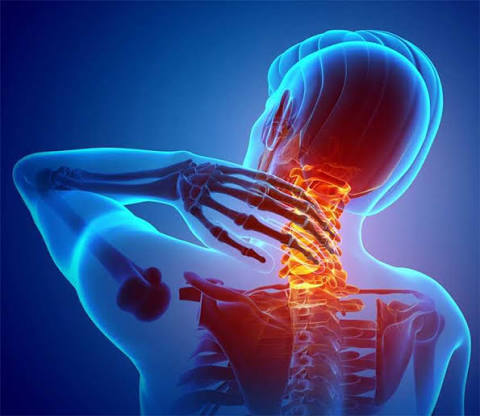 Limited range of motion in adults — illustration showing restricted shoulder elevation in frozen shoulder adhesive capsulitis, reduced hip rotation in OA, and reduced lumbar flexion in ankylosing spondylitis