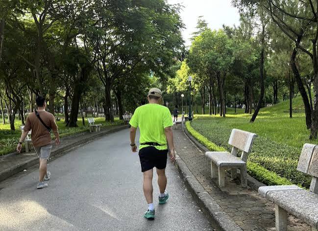 Difficulty walking musculoskeletal — older adult with walking stick showing gait difficulty from hip or knee osteoarthritis